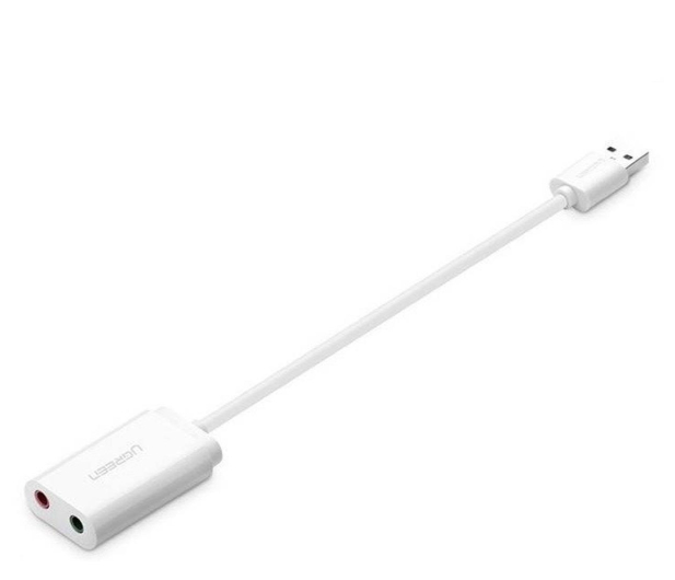 UGREEN US205 Zewnętrzna karta dźwiękowa USB 15cm biała 6957303831432 - 1257640 - zdjęcie 2